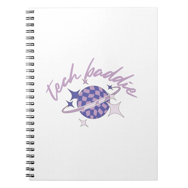 Tech Baddie (Variation 2) Spiral Notebook (Front)