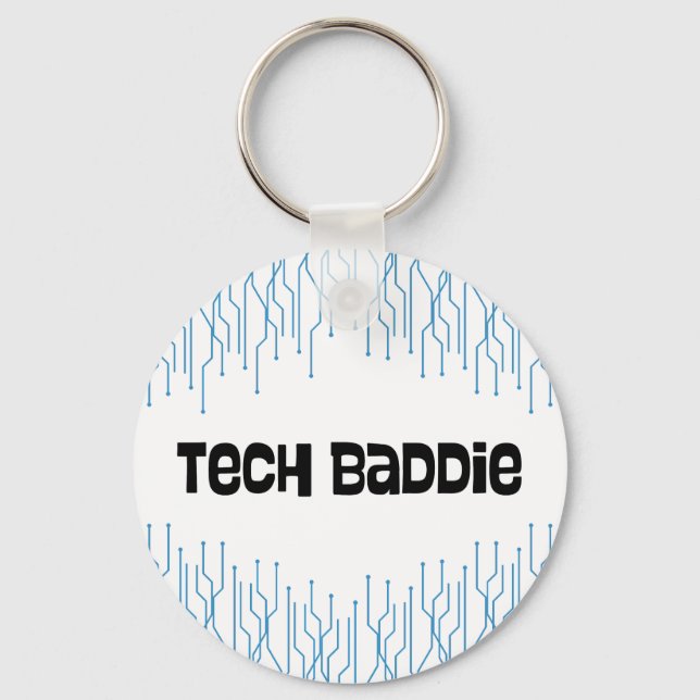 tech baddie variation 8 keychain (Front)