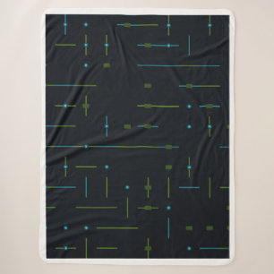 Tech Circuit Board Seamless Pattern Sherpa Blanket