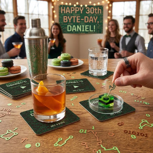 Tech Code Party Drink Coaster