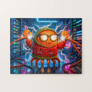 Tech Crab Facing Short Circuit In Serverroom Jigsaw Puzzle