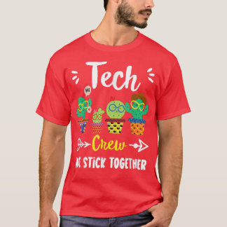 Tech Crew, Funny Cute School Cactus Team Tech Teac T-Shirt