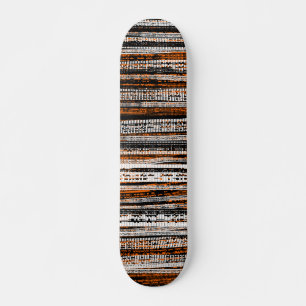Tech Decay - Black and White on Orange Skateboard