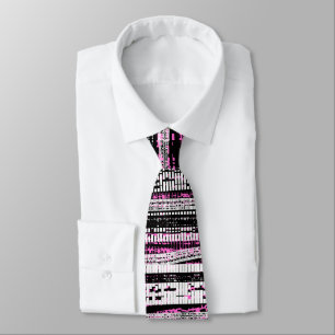 Tech Decay - Black, White and Pink Tie