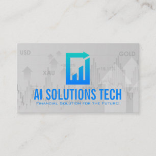 Tech Document Logo Finance Chart Business Card