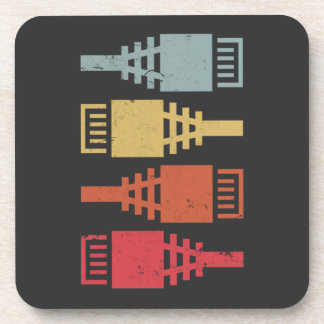 Tech Geek Network Engineer LAN Party Coaster