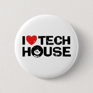 Tech House 6 Cm Round Badge