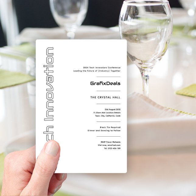 Tech Innovation Business Corporate Events Modern Invitation (Creator Uploaded)