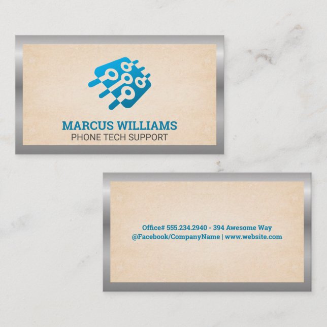 Tech | Microchip | Border Business Card (Front/Back)