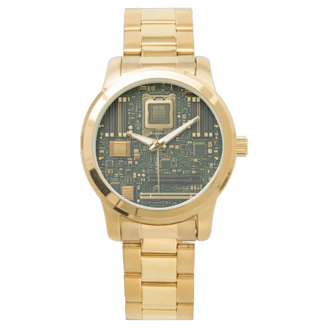 Tech Motherboard Dial  Watch (Front)