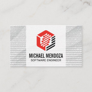 Tech Nodes Coding Numbers Business Card