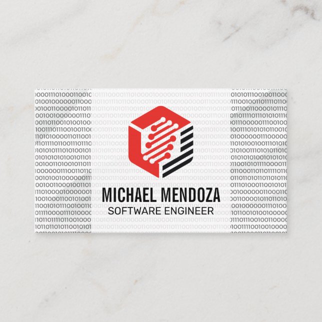Tech Nodes | Coding Numbers Business Card (Front)