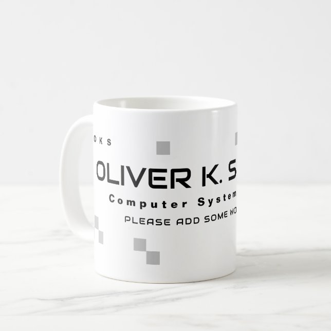 Tech Profession Modern Coffee Mug (Front Left)