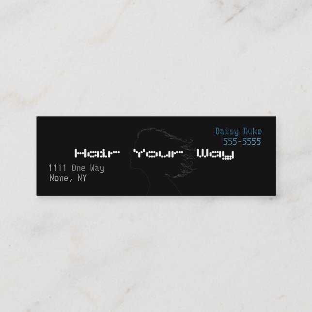 tech style mini business card (Front)