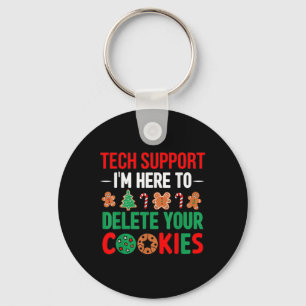 Tech Support Christmas Cookies Women Men Funny Chr Key Ring