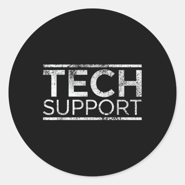 Tech Support Doge  Classic Round Sticker (Front)