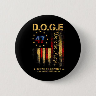 Tech Support Elon Doge  6 Cm Round Badge
