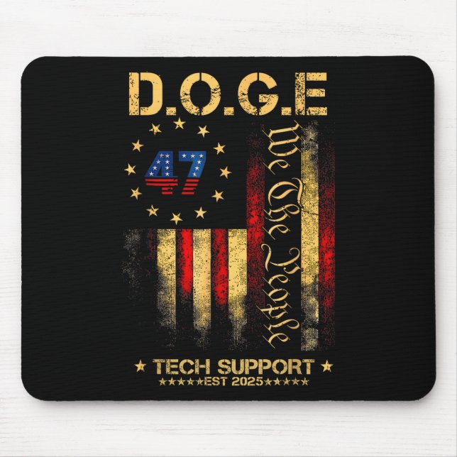 Tech Support Elon Doge  Mouse Pad (Front)