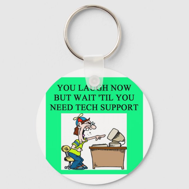 tech support joke key ring (Front)