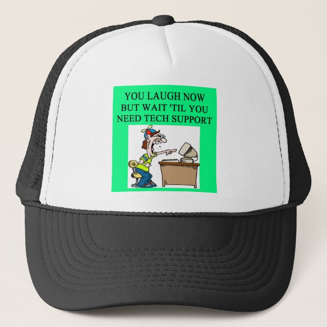 tech support joke trucker hat (Front)