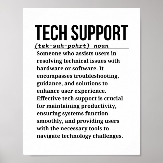 Tech support poster (Front)