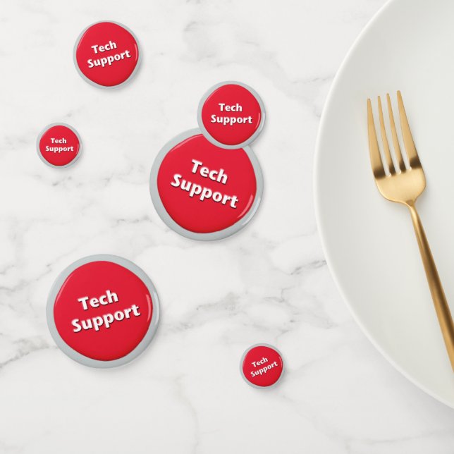Tech Support Red Panic Button Confetti (Group)