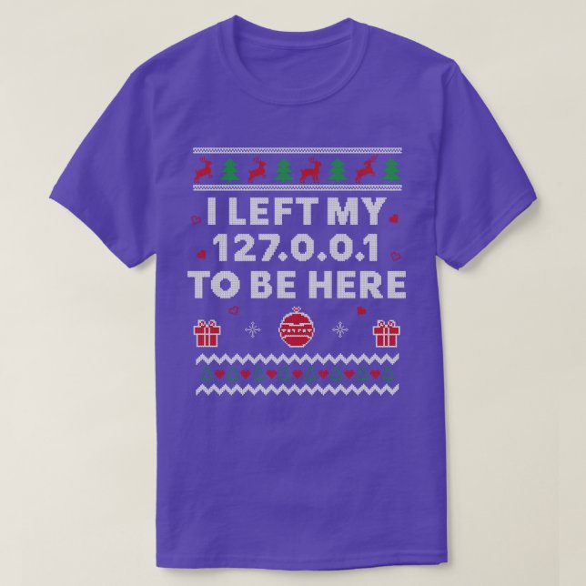 Tech Support Ugly Christmas Funny SysAdmin Xmas T-Shirt (Design Front)