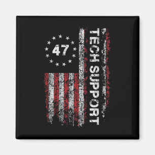 Tech Support Us Flag White House Tech Support D.o. Magnet