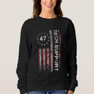 TECH SUPPORT US Flag White House Tech Support D.O. Sweatshirt