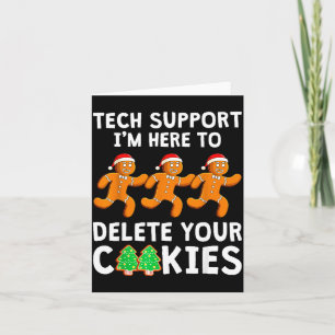 Tech Suprt Christmas Cookies Women Men Funny Chris Card