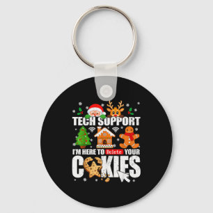 Tech Suprt Delete Your Cookies Men Ugly Christmas  Key Ring