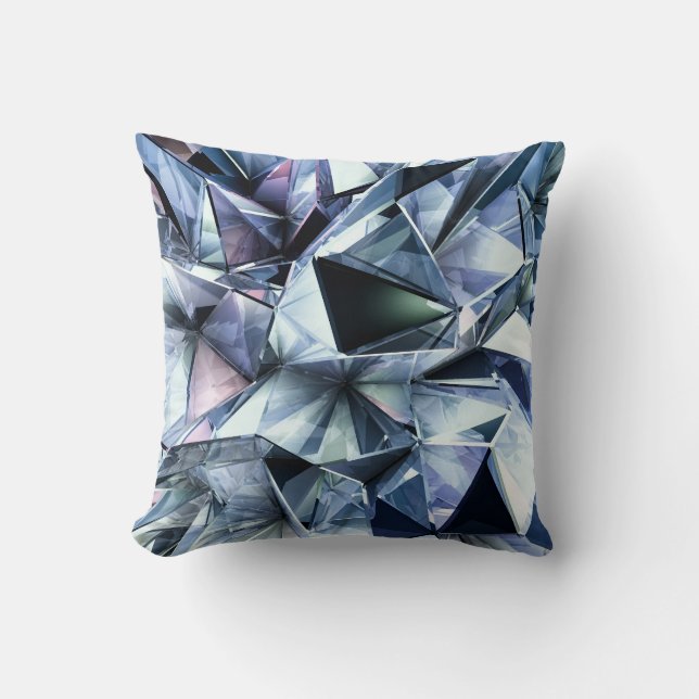 Tech Triangle Crystal: 3D Background Cushion (Front)