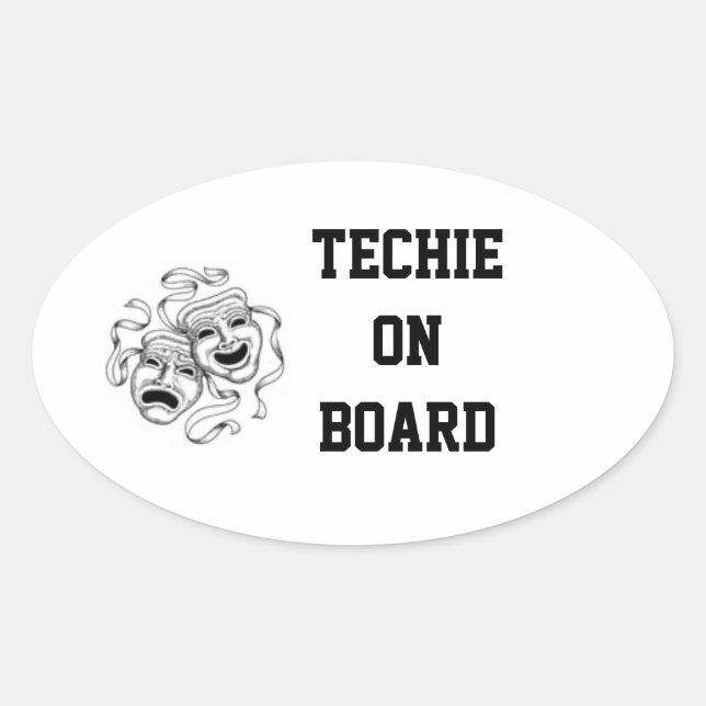 Techie On Board Sticker (Front)