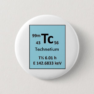 Technetium-99m 6 Cm Round Badge