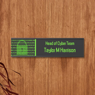 Technical & Cyber Security Lock Symbol Black Door Sign