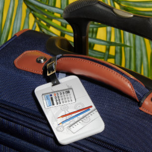 Technical Drawing Office Supplies Luggage Tag