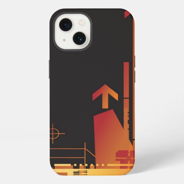 Technical halftone background 2 iPhone case (Back)