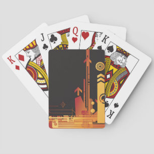 Technical halftone background 2 playing cards