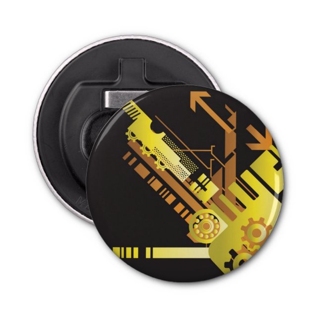 Technical halftone background 5 bottle opener (Front)