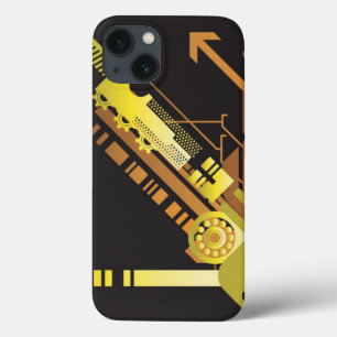 Technical halftone background 5 iPhone 13 case