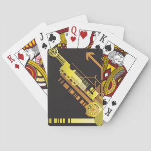 Technical halftone background 5 playing cards