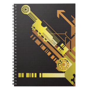 Technical halftone background 5 spiral notebook