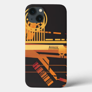 Technical halftone background 6 iPhone 13 case