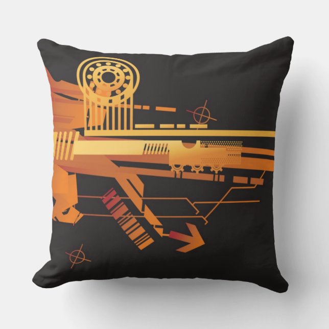 Technical halftone background 6 cushion (Front)