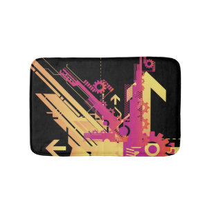 Technical halftone background 7 bath mat