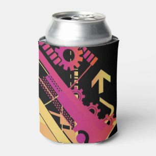 Technical halftone background 7 can cooler
