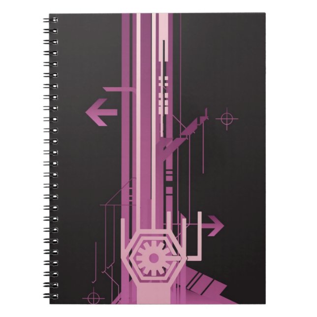 Technical halftone pattern spiral notebook (Front)