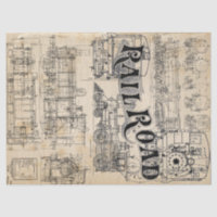 Technical Train Drawings Tissue