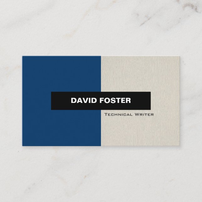 Technical Writer - Simple Elegant Stylish Business Card (Front)