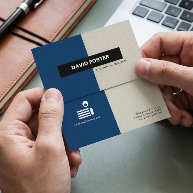 Technical Writer - Simple Elegant Stylish Business Card (Creator Uploaded)